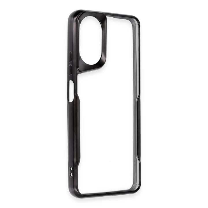 BFS  Oppo A38 Kılıf Boyi Silikon Kapak - Siyah