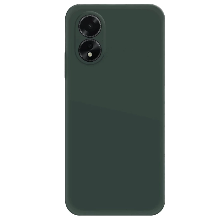BFS  Oppo A38 Kılıf First Silikon - Koyu Yeşil