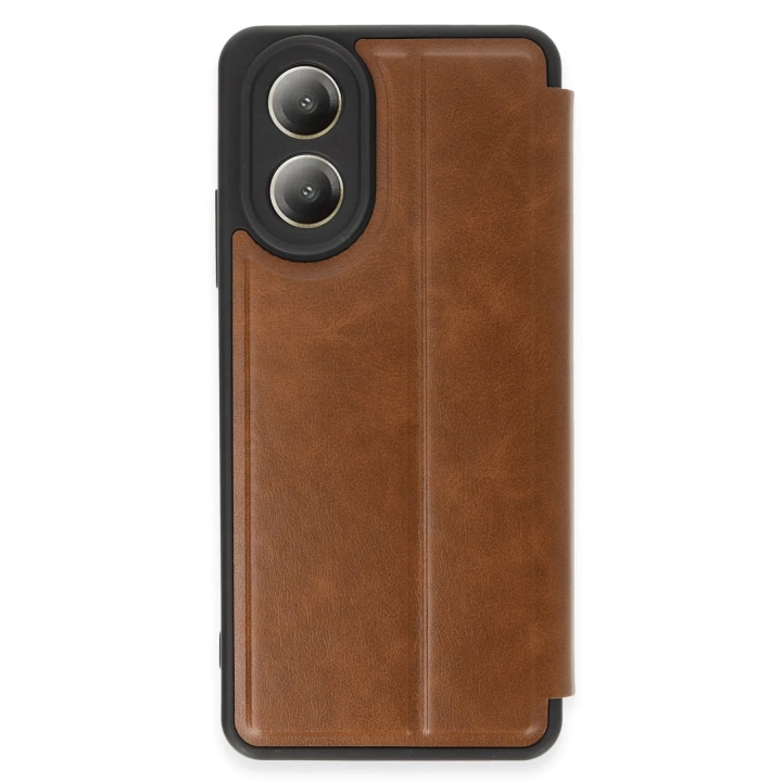 BFS  Oppo A38 Kılıf Flip Cover - Taba