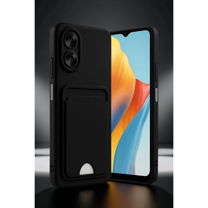BFS  Oppo A38 Kılıf Kelvin Kartvizitli Silikon - Lacivert