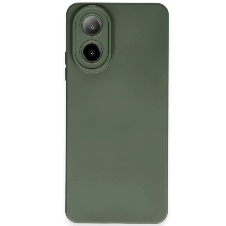 BFS  Oppo A38 Kılıf Nano içi Kadife Silikon - Koyu Yeşil