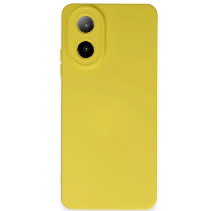 BFS  Oppo A38 Kılıf Nano içi Kadife Silikon - Sarı