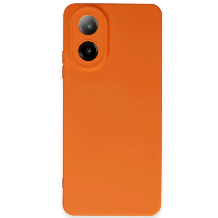 BFS  Oppo A38 Kılıf Nano içi Kadife Silikon - Turuncu