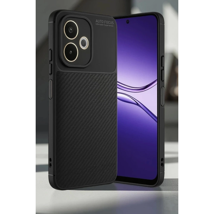 BFS Oppo A5 Pro 4G Kılıf Auto Focus Karbon Kapak - Koyu Yeşil