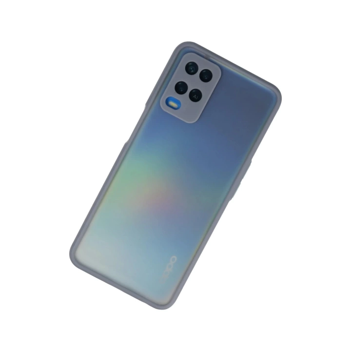 BFS  Oppo A54 4G Kılıf Montreal Silikon Kapak - Gri