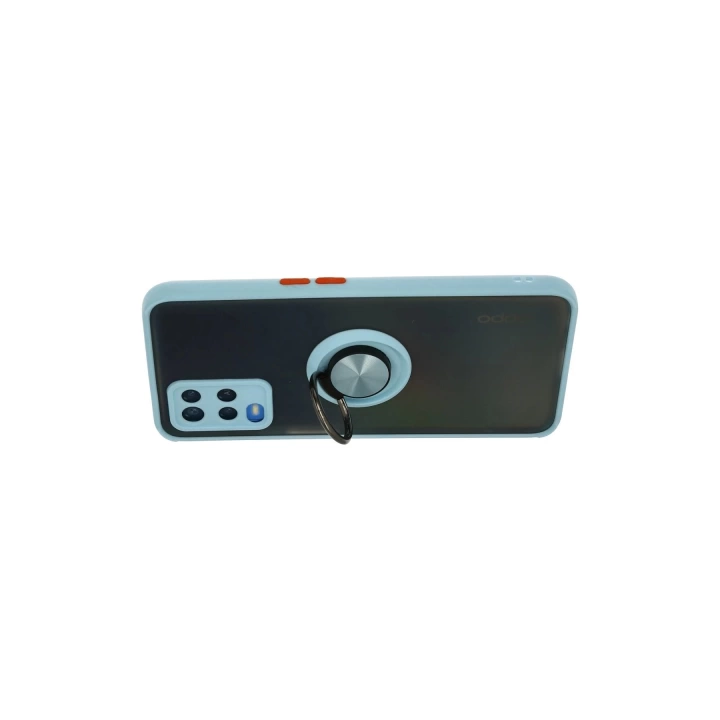BFS  Oppo A54 4G Kılıf Montreal Yüzüklü Silikon Kapak - Buz Mavi