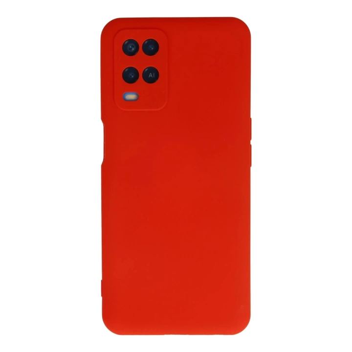 BFS  Oppo A54 4G Kılıf Nano içi Kadife Silikon - Kırmızı