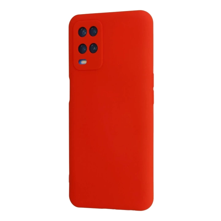 BFS  Oppo A54 4G Kılıf Nano içi Kadife Silikon - Kırmızı
