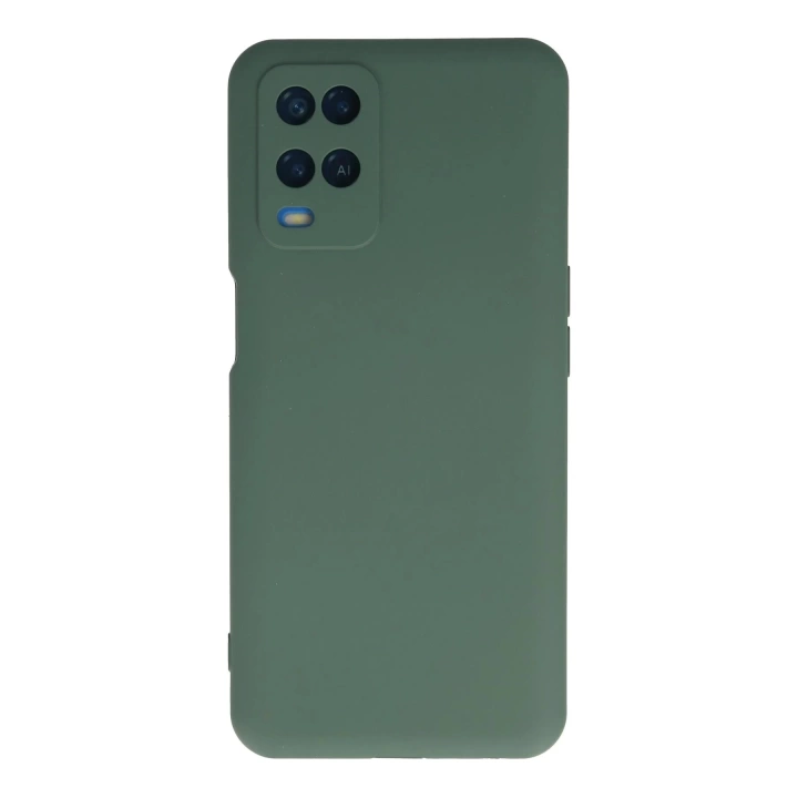 BFS  Oppo A54 4G Kılıf Nano içi Kadife Silikon - Koyu Yeşil