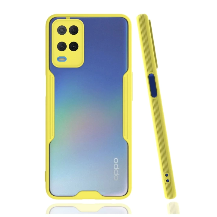 BFS  Oppo A54 4G Kılıf Platin Silikon - Sarı