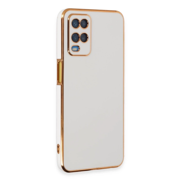 BFS  Oppo A54 4G Kılıf Volet Silikon - Beyaz