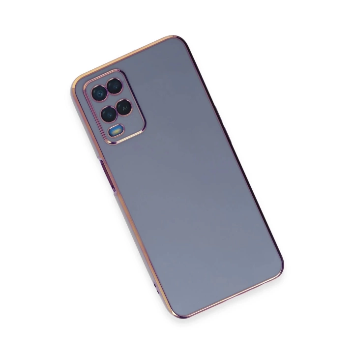 BFS  Oppo A54 4G Kılıf Volet Silikon - Mavi