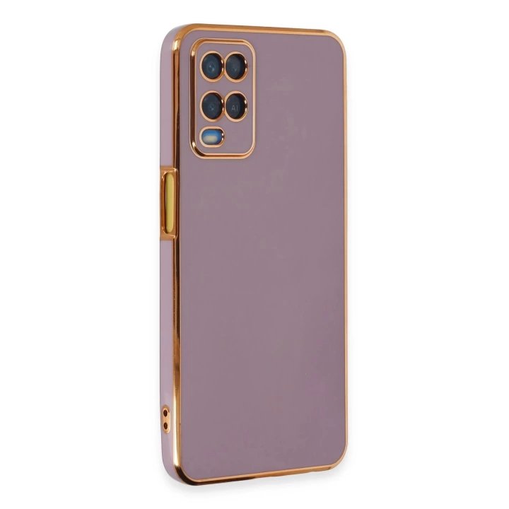 BFS  Oppo A54 4G Kılıf Volet Silikon - Mor