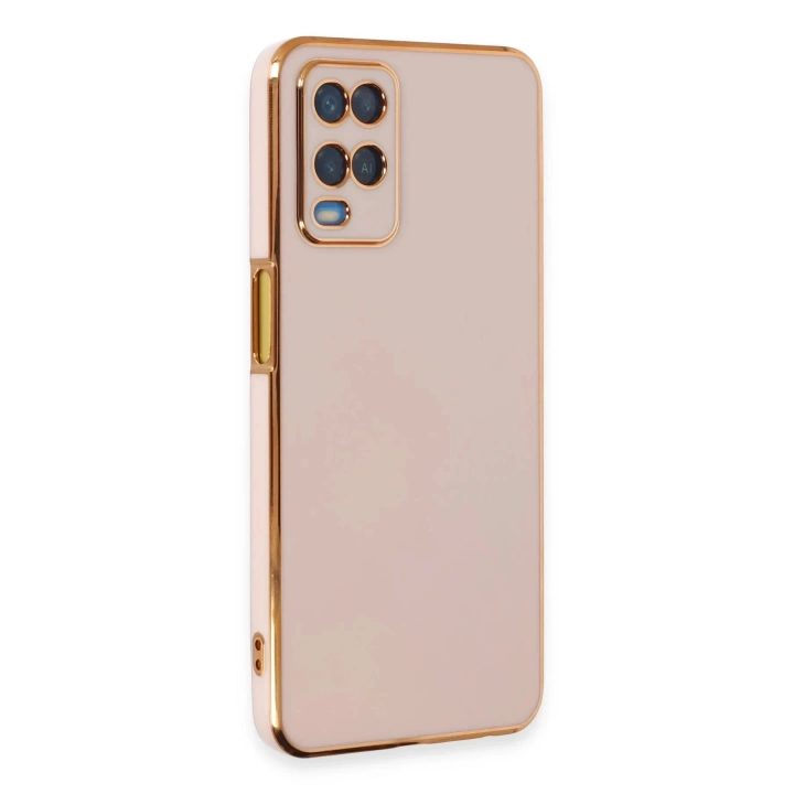 BFS  Oppo A54 4G Kılıf Volet Silikon - Pembe