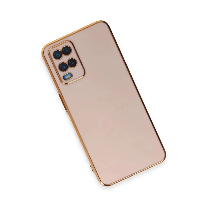 BFS  Oppo A54 4G Kılıf Volet Silikon - Pembe