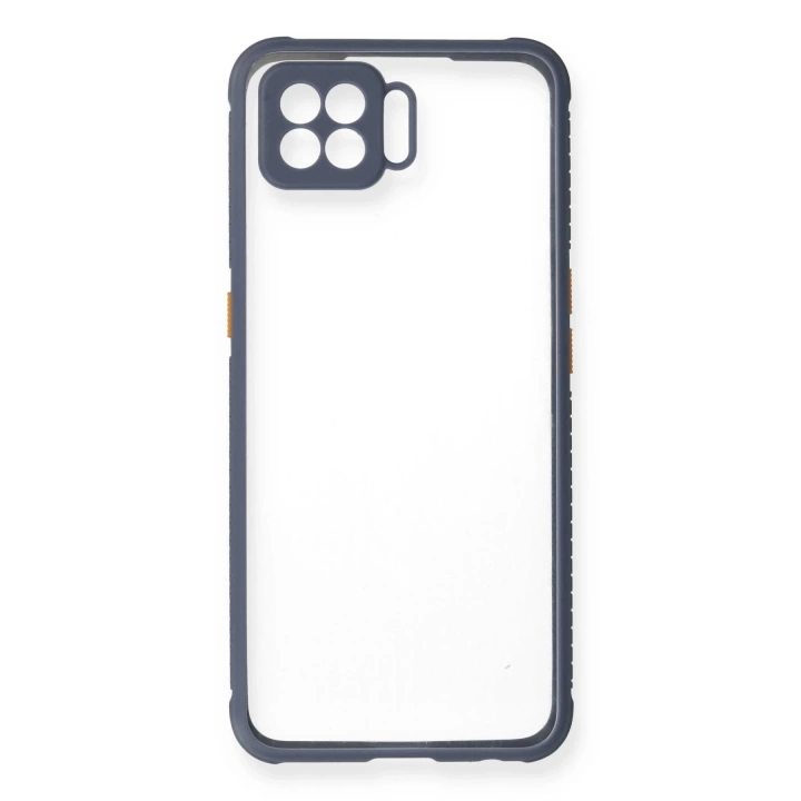 BFS  Oppo A73 Kılıf Miami Şeffaf Silikon - Gri