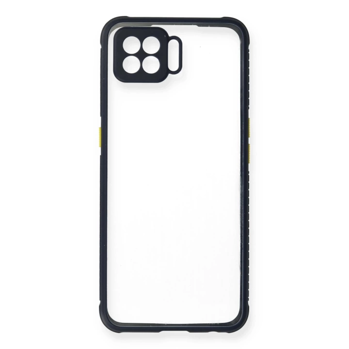 BFS  Oppo A73 Kılıf Miami Şeffaf Silikon - Lacivert