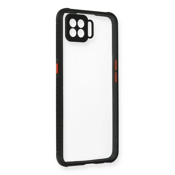 BFS Oppo A73 Kılıf Miami Şeffaf Silikon - Siyah