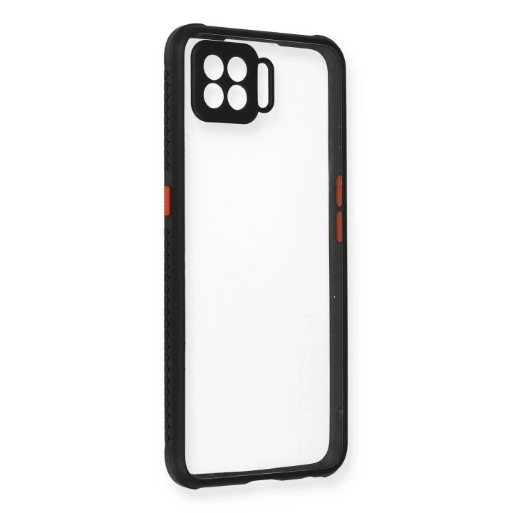 BFS  Oppo A73 Kılıf Miami Şeffaf Silikon - Siyah