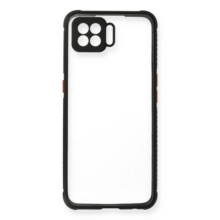 BFS  Oppo A73 Kılıf Miami Şeffaf Silikon - Siyah