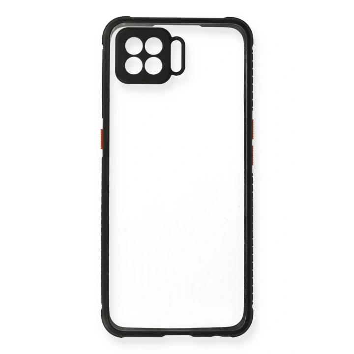 BFS Oppo A73 Kılıf Miami Şeffaf Silikon - Siyah