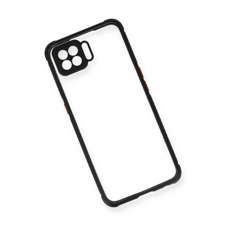 BFS  Oppo A73 Kılıf Miami Şeffaf Silikon - Siyah