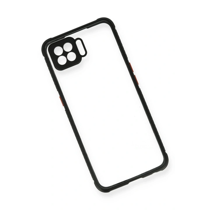 BFS Oppo A73 Kılıf Miami Şeffaf Silikon - Siyah