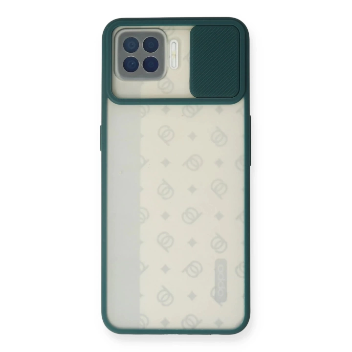 BFS  Oppo A73 Kılıf Palm Buzlu Kamera Sürgülü Silikon - Yeşil