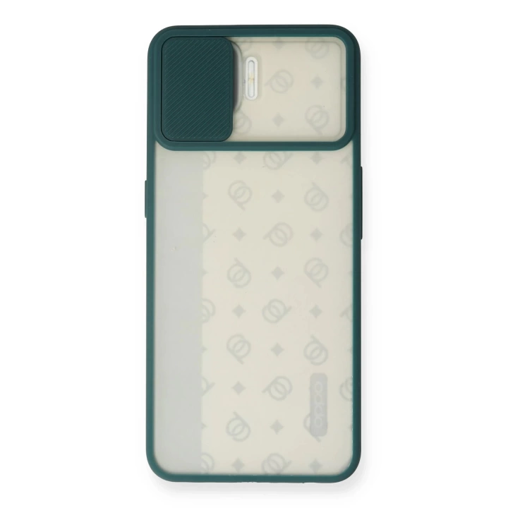 BFS  Oppo A73 Kılıf Palm Buzlu Kamera Sürgülü Silikon - Yeşil