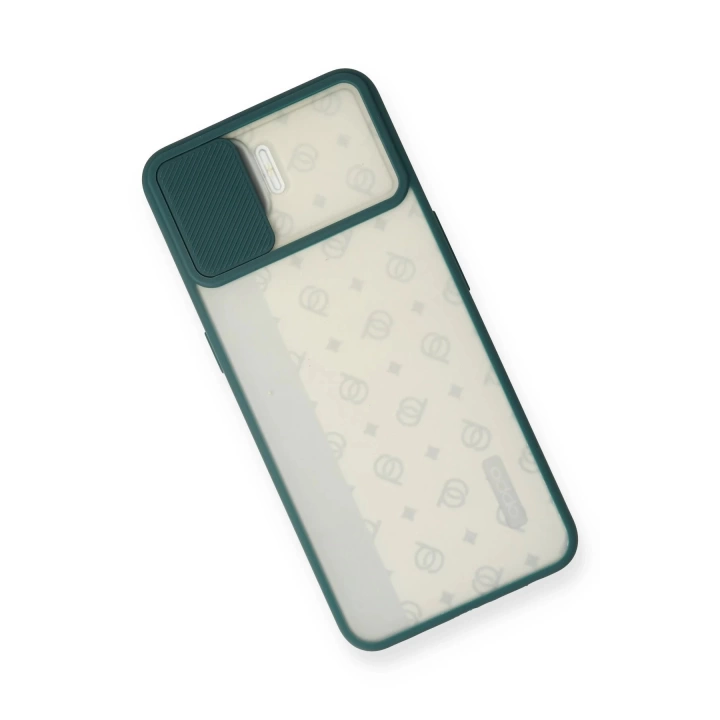 BFS  Oppo A73 Kılıf Palm Buzlu Kamera Sürgülü Silikon - Yeşil