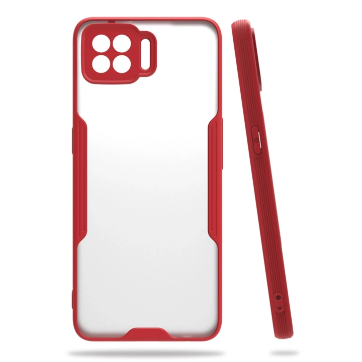 BFS  Oppo A73 Kılıf Platin Silikon - Kırmızı