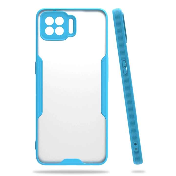 BFS  Oppo A73 Kılıf Platin Silikon - Mavi