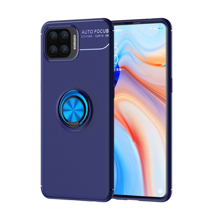 BFS  Oppo A73 Kılıf Range Yüzüklü Silikon - Mavi