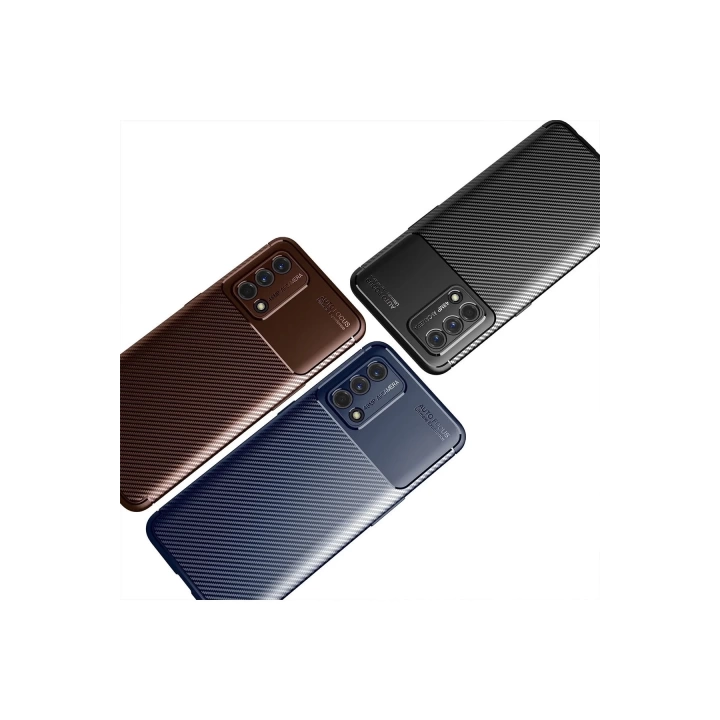BFS  Oppo A74 4G Kılıf Auto Focus Karbon Kapak - Siyah