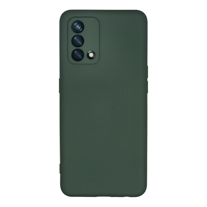 BFS  Oppo A74 4G Kılıf Nano içi Kadife Silikon - Koyu Yeşil