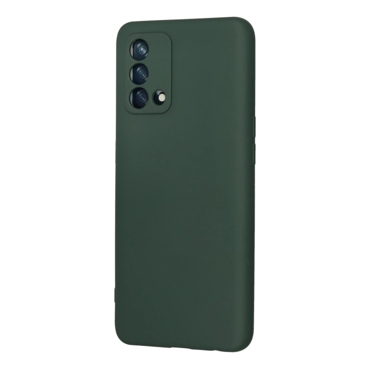 BFS  Oppo A74 4G Kılıf Nano içi Kadife Silikon - Koyu Yeşil