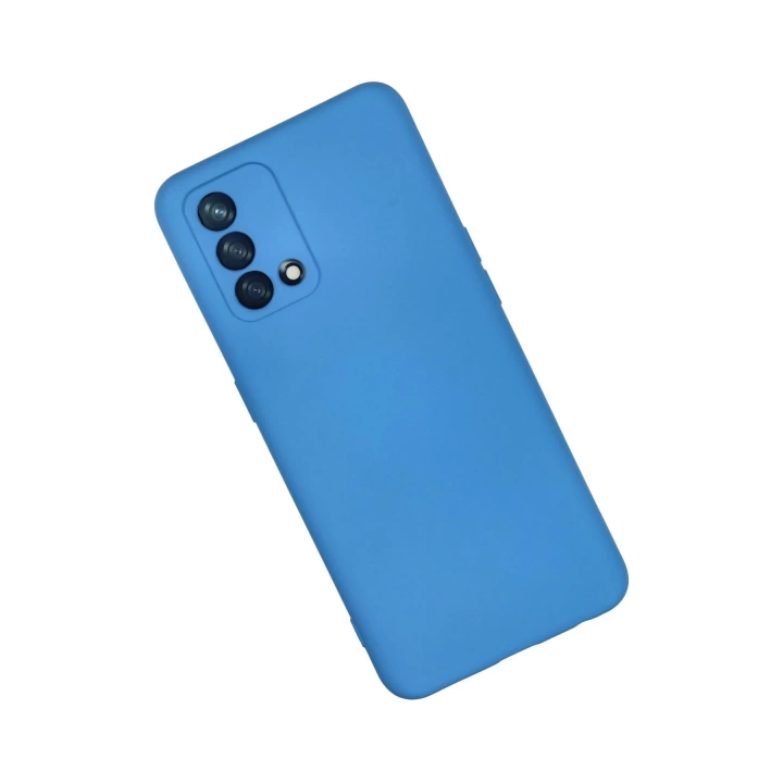 BFS  Oppo A74 4G Kılıf Nano içi Kadife Silikon - Mavi