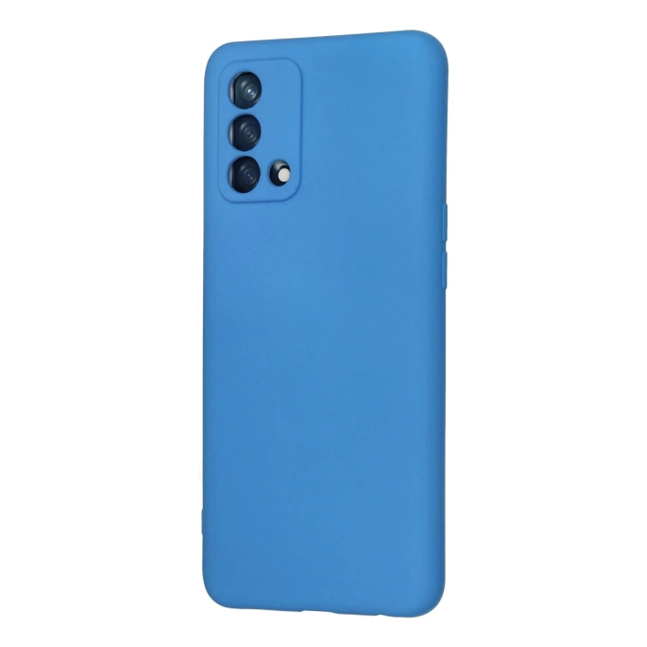 BFS  Oppo A74 4G Kılıf Nano içi Kadife Silikon - Mavi