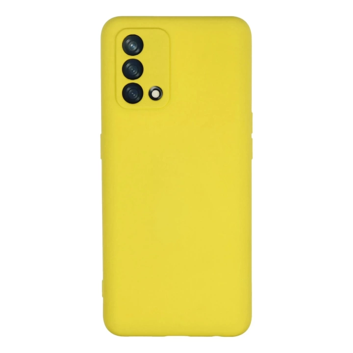 BFS  Oppo A74 4G Kılıf Nano içi Kadife Silikon - Sarı