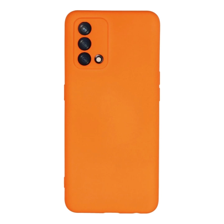 BFS  Oppo A74 4G Kılıf Nano içi Kadife Silikon - Turuncu