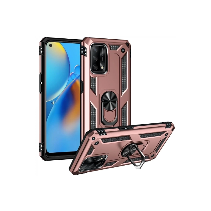 BFS  Oppo A74 4G Kılıf Sofya Yüzüklü Silikon Kapak - Rose