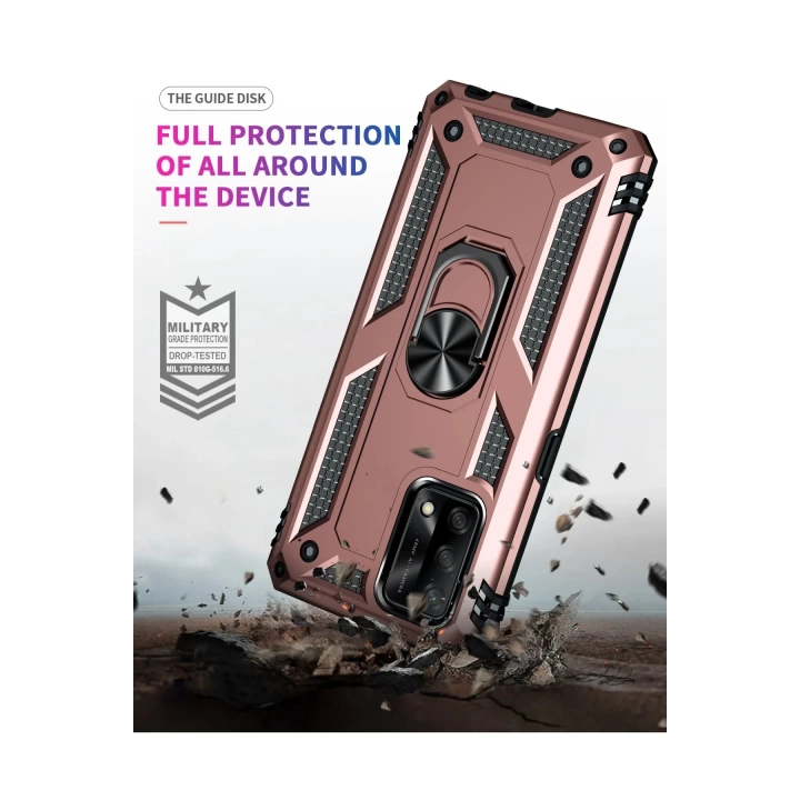 BFS  Oppo A74 4G Kılıf Sofya Yüzüklü Silikon Kapak - Rose