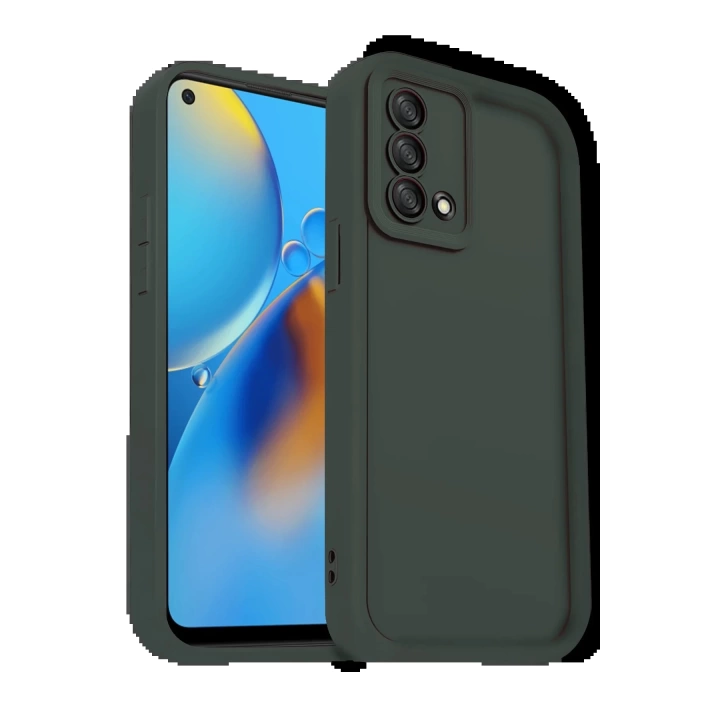 BFS  Oppo A74 4G Kılıf Viera Silikon - Koyu Yeşil