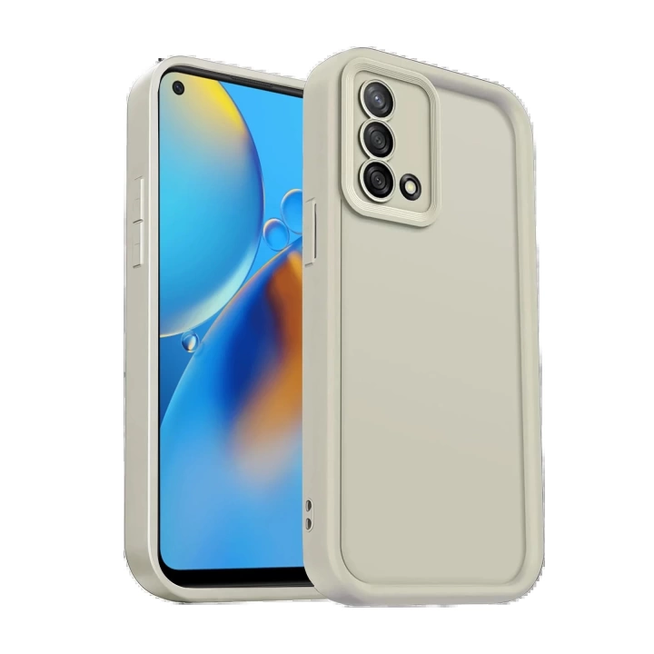 BFS  Oppo A74 4G Kılıf Viera Silikon - Krem