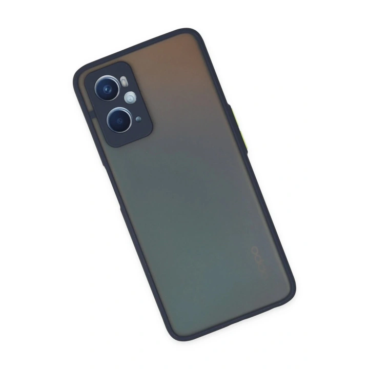 BFS Oppo A96 Kılıf Montreal Silikon Kapak - Lacivert