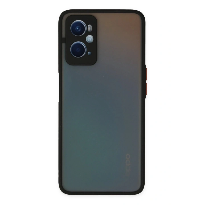 BFS Oppo A96 Kılıf Montreal Silikon Kapak - Siyah