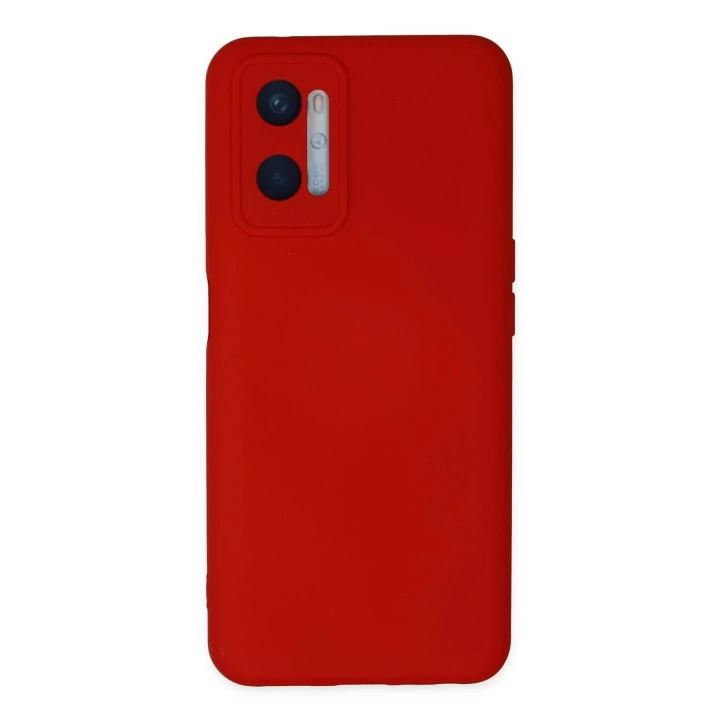 BFS  Oppo A96 Kılıf Nano içi Kadife Silikon - Kırmızı