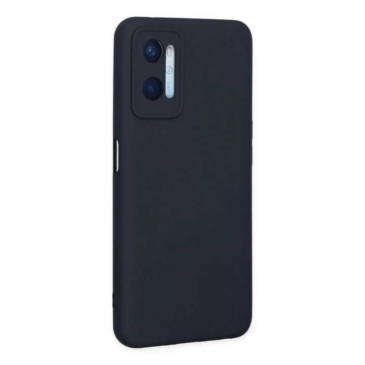 BFS  Oppo A96 Kılıf Nano içi Kadife Silikon - Lacivert
