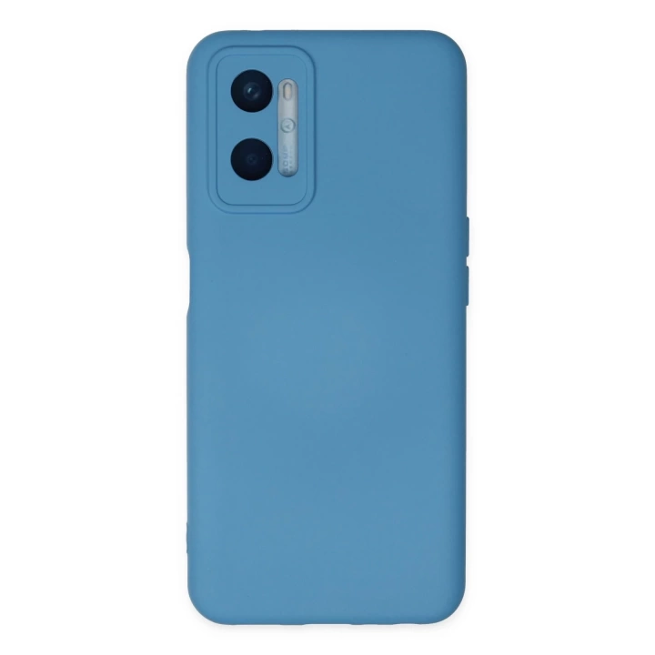 BFS  Oppo A96 Kılıf Nano içi Kadife Silikon - Mavi