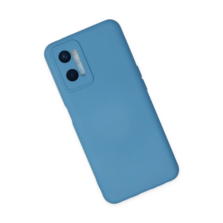 BFS Oppo A96 Kılıf Nano içi Kadife Silikon - Mavi